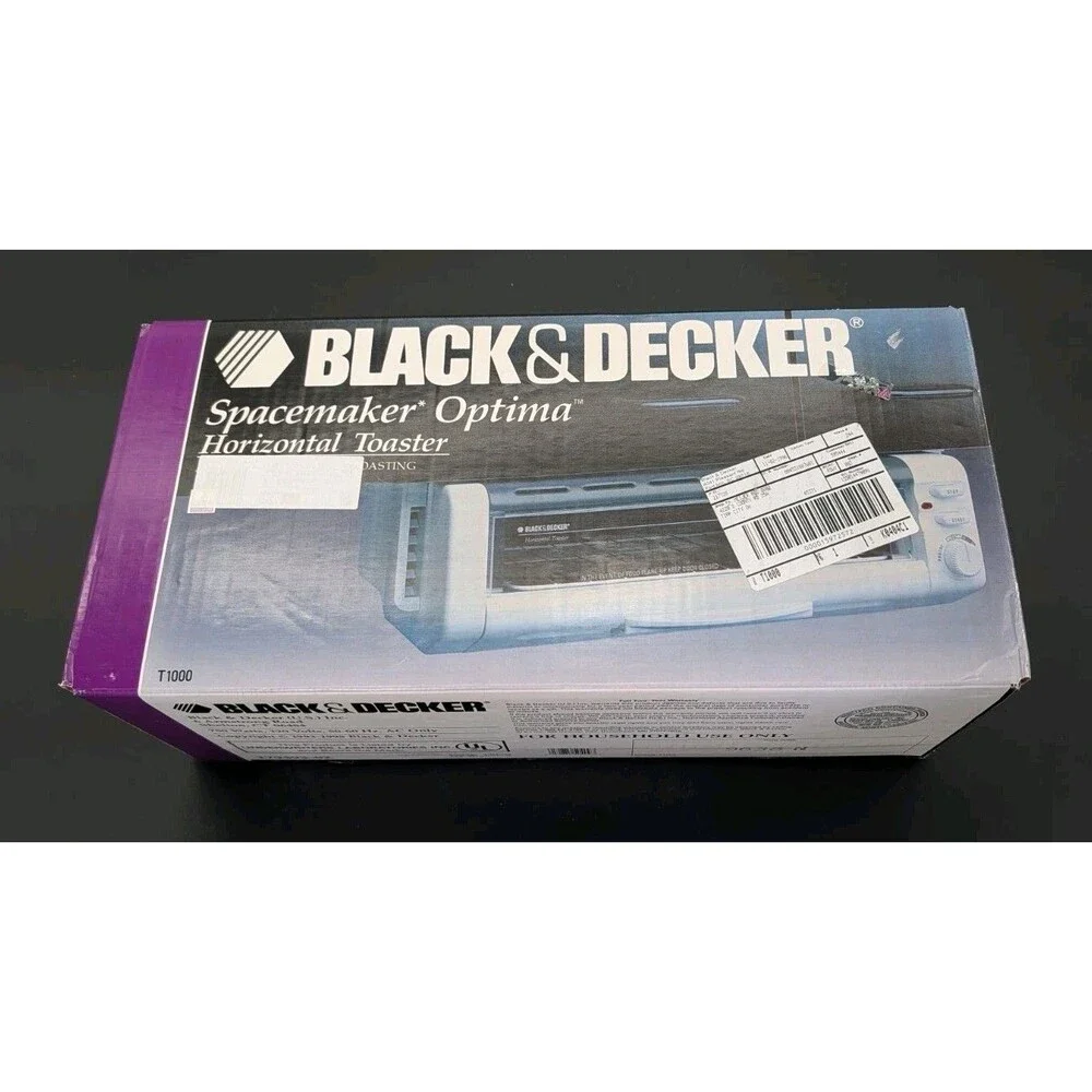 Black & Decker Spacemaker Optima Horizontal Toaster T1000 Under the Cabinet NEW